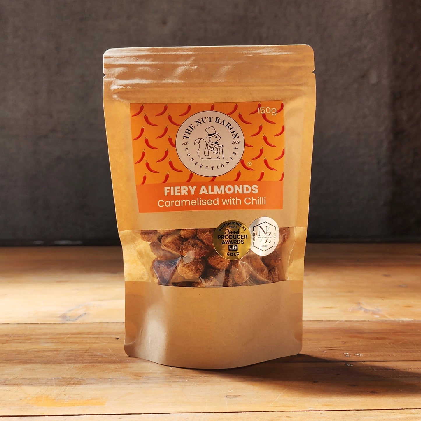 Fiery Almonds - Caramelised with Chilli 150g