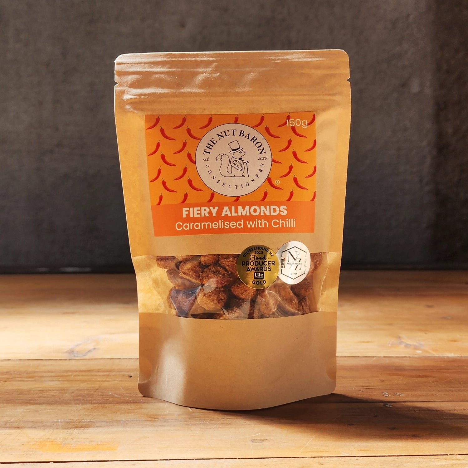 Fiery Almonds - Caramelised with Chilli 150g
