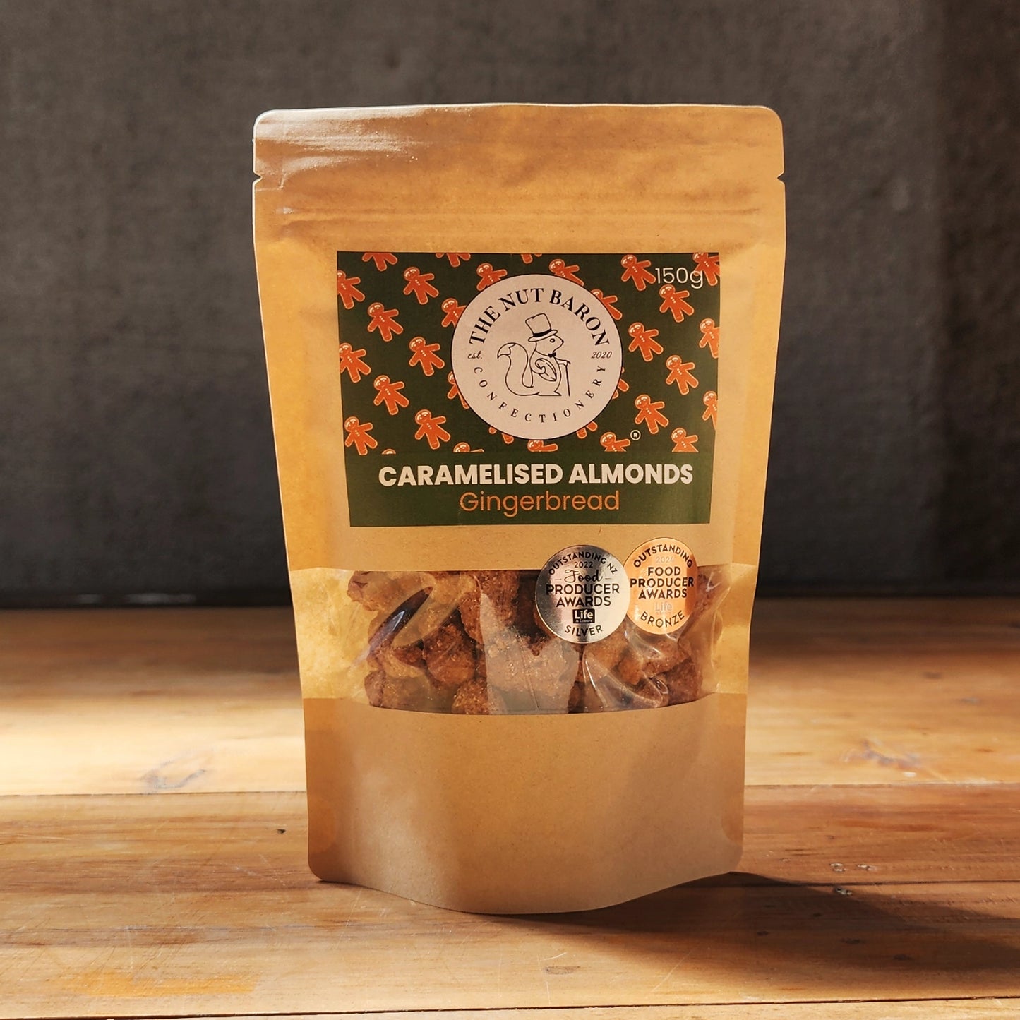Caramelised Almonds - Gingerbread 150g